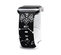 Wingoden Engraved Bands Compatible with Apple Watch Bands 40mm 38mm 41mm 44mm 45mm 42mm 49mm Women Men, Constellations Silicone Apple Watch Strap Sport iWatch Band Serise 9 8 7 6 5 4 3 2 1 SE Ultra 2