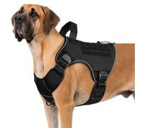 WINGOIN Black Tactical Dog Harness for Extra Large Dogs,No Pull Dog Harness