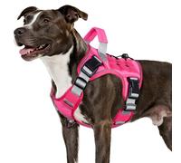 WINGOIN Pink Tactical Dog Harness for Medium Dogs, Heavy Duty No Pull Dog Harness with Handle, Adjustable Reflective Military K9 Pet Vest for Pitbull, Female, Male, Walking, Training, Hunting (M)