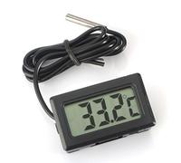 WINGONEER Digital LCD Thermometer Temperature Monitor with External Probe For Fridge Freezer Refrigerator Aquarium --Black