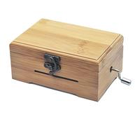 Wingostore 30 Notes Hand Crank Music Box Movement with Copper Gear DIY Make Your Music Tool Kit (With Bamboo Box)