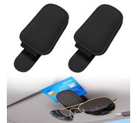 WINGOT 2PCS Sunglasses Holder Car Sun Visor for Renault Scenic E-Tech 2024-2025, Car Glasses Holder Car Visor Accessory, Leather Sunglasses Holder,Black