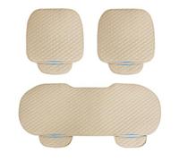 WINGOT Car Seat Pad Seat Protector For BMW X1 E84 F48 F49 X2 F39 X3 E83 F25 G01 G08 X4 F26 G02 Er, 3pc Front and Rear Car Seat Bottom Cushion Cover Set with Pockets,Beige-Three piece set