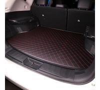WINGOT Car Trunk Mats For Ford Capri 2024-, Leather Car Boot Liner Mat, Waterproof Rear Trunk Protector Mat Scratch Proof Carpets, B-black with red thread