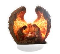 Wings Angel Figurines, Wings Angel Decoration, Acrylic 2d Desk Ornament, Elegant Home Accent Tabletop Centerpiece For Living Room, Bedroom, Bookshelf, Mantel, Wedding