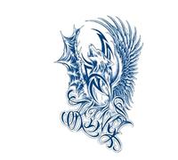 Wings Compass Text Word Waterproof Tattoo Stickers Lasting Tattoos Body Art Fake Tattoo Women Men（180 * 110mm)(002)