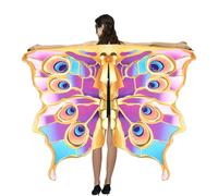 Wings Costume for Women, Butterfly Wings, Colorful Wings for Belly Dance Costume, Rainbow Performance Clothing Belly Dance Wings Cape for Women and Girls