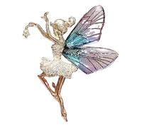 Wings Fairy Brooch Butterfly Ballet Dancer Pen Rhinestone Clothing Accessories, Klein, Non-precious metal