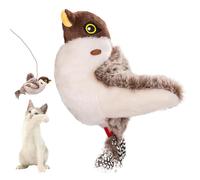 Wings Flapping Cat Toy - Plush Toys Cat Toys, Interactive Cat Toys, Enrichment Toys for Cats Banging & Chirting with