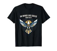 Wings Like Eagles Christian Bible Verse Isaiah 40:31 Faith T-Shirt