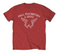 Wings Logo T-Shirt Paul McCartney Red M