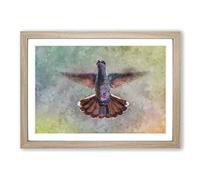 Wings of a Hummingbird Painting Framed Print | A2 Oak Framed Wall Art | Ready to Hang | Modern Historical Picture | Living Room Bedroom Lounge Office