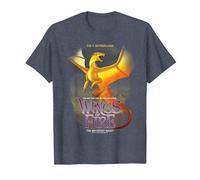Wings of Fire The Brightest Night Cover T-Shirt, Men, Heather Blue, Small