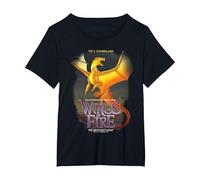 Wings of Fire The Brightest Night Cover T-Shirt, Women's Plus, Black, 3X