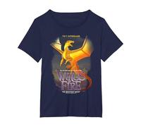 Wings of Fire The Brightest Night Cover T-Shirt, Women's Plus, Navy Blue, 2X