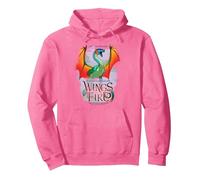 Wings of Fire The Hidden Kingdom Cover Pullover Hoodie, Adult Unisex, Bright Pink, Large