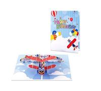 Wings of Joy 3D Airplane Pop Up Kids Birthday Card