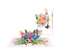 Wings of Joy Butterfly & Flower 3D Pop Up Greeting Card