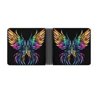 Wings of The Dragon Wallet PU Leather Bifold Wallet Slim Front Pocket Mini Purse Card Slots Holder for Women Men