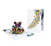 Wings Of Wonder Colorful Butterfly 3D Pop-Up Greeting Card