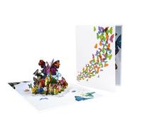 Wings of Wonder Colorful Butterfly 3D Pop Up Greeting Card