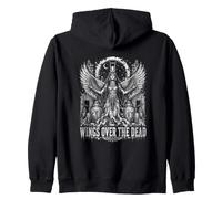 Wings Over The Dead Egyptian Goddess Anubis Zip Hoodie