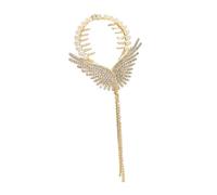 Wings Rhinestone Hairpin Shape Pearl Tassel Claw Ponytail High New Clip Accessories Hair Curler Shiny E7D1