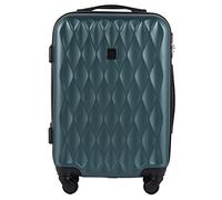 Wings Spacious Cabin Trolley - Lightweight Airplane Case - Luxurious and Modern Suitcase with Two-Level Telescopic Handle and Combination Lock, B.Green, S, Suitcase