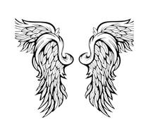 Wings Tattoo Sticker Feather Tattoos Fake Tattoo For Woman Man Chest Art Temporary Tattoos(004)