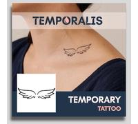 Wings tattoo - Temporalis® | Temporary tattoos for women and men - Vegan fake tattoos, waterproof and EU-certified - Lasts 1 to 2 weeks [ Angel wings ]