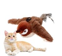 Wings to Flutter Cat Toy - Interactive Squeaky Bird Toy, Catnip Crinkle Sound | Catnip Sparrow Toy for Cats, Realistic Simulation Bird with Wings of a