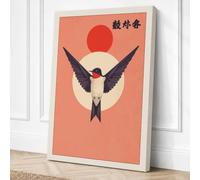Wings to the Sun Japandi Canvas Wall Art Print 30x20 Inch