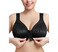 WingsLove Full Coverage Non Wired Minimizer Bras Non Padded Racerback Front Closure Bra Wide Straps Double Support Women's Plus Size Underwear Comfort and Breathable Everyday Bra