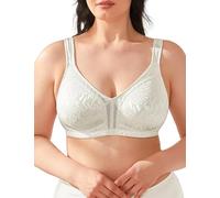 WingsLove Women's Full Coverage Bra Non Padded Comfort Minimiser Bra Wire-Free Bra Plus Size Ivory