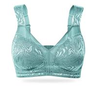 WingsLove Women's Full Cup Minimizer Bra Wide Straps Non-Wired No Padding Bra Comfort Plus Size(Mint Green 44DD)