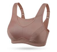 WingsLove Women's High Impact Sports Bra High Support Wireless Adjustable Plus Size for Large Breasts