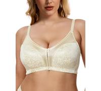 WingsLove Women's Minimizer Bra Full Coverage Plus Size Everyday Bras with Wireless Unpadded Wide Straps Comfort and Support for Large Bust (Light Nude,38F)