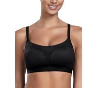 WingsLove Women's Padded Sports Bra High Impact Wireless Seamless Breathable U-Back Support Full Coverage Lightweight Comfort for Gym Yoga Bras (Black,38D)