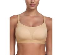 WingsLove Women's Padded Sports Bra High Impact Wireless Seamless Breathable U-Back Support Full Coverage Lightweight Comfort for Gym Yoga Bras (Dark Nude,34B)