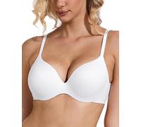 WingsLove Women's Push Up Bra with Seamless Full Coverage Underwired Padded Lift Up 1 Cup Comfortable Everyday Bras (White,34C)