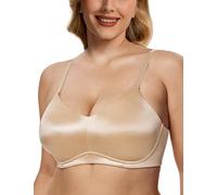 WingsLove Women's Seamless Minimizer Bra Wireless No Padded Full Coverage Smooth Everyday Comfort Support Bras with Wide Back Straps (Nude,40D)