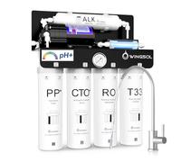 WINGSOL WINGSOL Reverse Osmosis Water Filter, Mineral Alkaline UV Space-Saving Tankless RO System, Remineralize pH+ 12-Layer Filtration Under Sink, NSF/ANSI 42&53&58 Certified,Plug-in Required