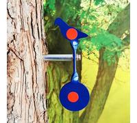 Wingswinmax Small Spinner Air Gun Target White/Blue Visible Target Screwed-Type Steel Plinking Target for Professional Players - Ideal for Bird BB Slingshot Practice 1pc (Blue)