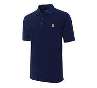 WINGZOO Men's Embroidered Polo Shirt Bitcoin BTC Embroidery Short Sleeve Regular-Fit Advantage Performance Shirts, Blue, S