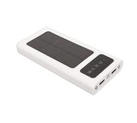 WINH 20000mAh Solar Phone Shockproof Dual Output Ports for Outdoor Activities (White)