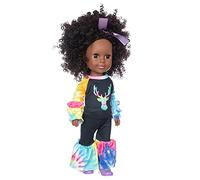 WINH African Doll, Comfortable Baby Doll Black Highly Simulation for Gifts for Girls