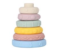 WINH Baby Sensory Stacking Rings Educational Colorful Soft Circles for Kids Baby, Develops Hand Skills for 3+ Years, 6Pcs