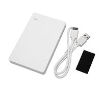 WINH External Hard Drive Enclosure, Plug and Play Mobile Storage Database Sliding Hard Drive Enclosure for 2.5 Inch SDD (White)