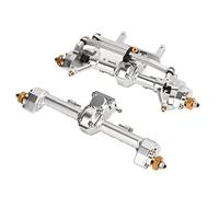 WINH Front Rear RC Gantry Axle, Higher Ground clearance. Lifting the chassis. CNC Machined Gantry Axle assembly. Torsion Reduction for replacement. (Silver)