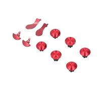 WINH Joystick Component Set, Stainless Steel 6 Analog Sticks Thumb Sticks (Red)